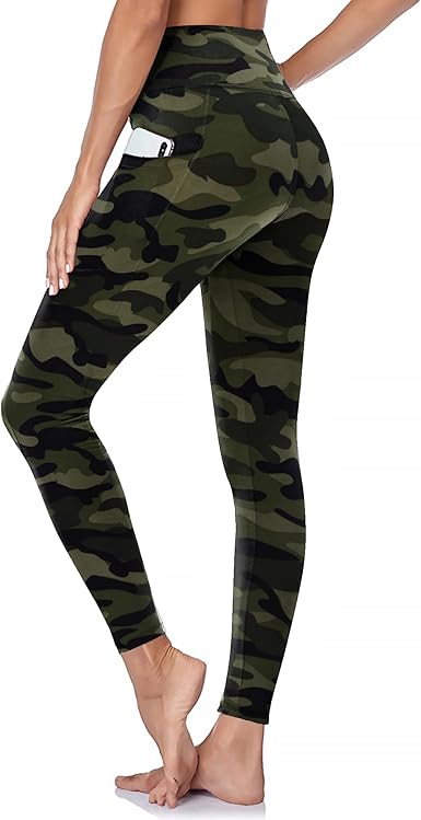 GAYHAY High Waisted Leggings for Women - Soft Opaque Slim Tummy Control Printed Pants for Running Cycling Yoga