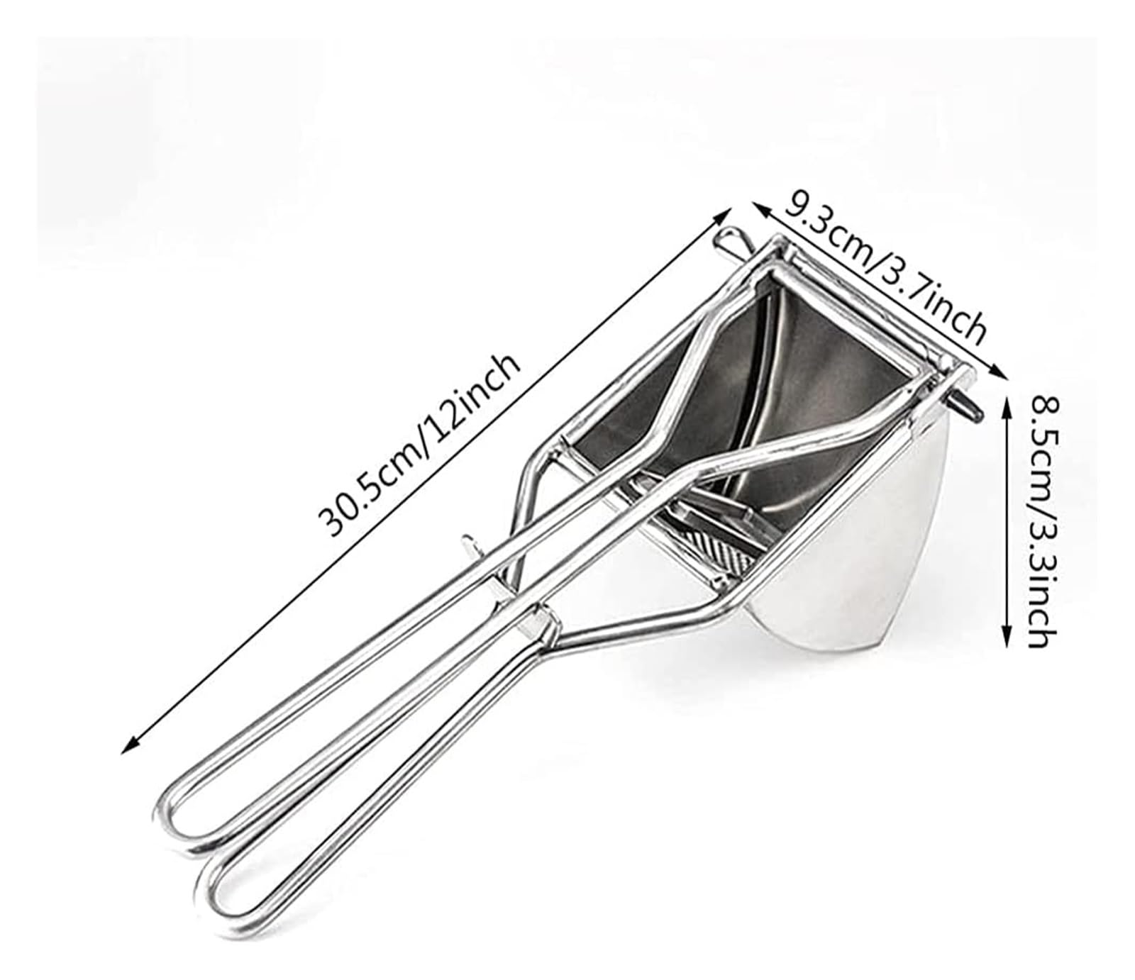 Kartoffelbrecher, Kartoffel-Reismaschinen, Edelstahl-Kartoffelpresse, Kartoffelstampfer, Quetscher, Lebensmittelsieb, Presssieb, Lebensmittelpresse und Zitronenpresse, Saftbereiter, hygienisch und lei