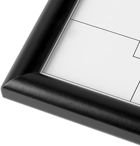 Miniatura 3 de Umtiit - Calendario mensual de borrado en seco, pizarra blanca de 13 x 17 pulgadas, marco de madera negra, pizarra blanca de superficie magnética