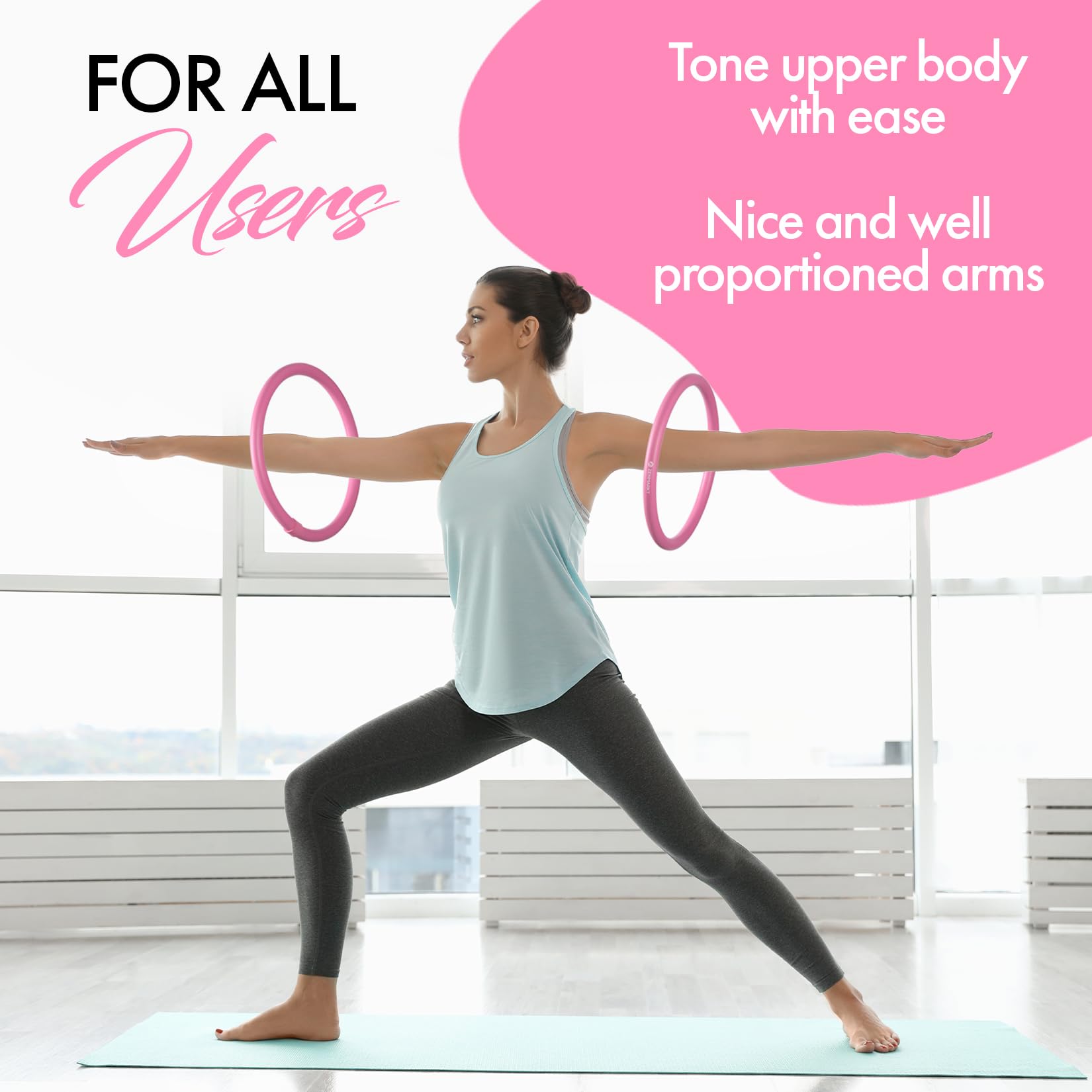 Mini hula hoop per adulti, rinforza braccia e spalle, hula hoop ponderato per esercizi divertenti della parte superiore del corpo, attrezzatura fitness leggera e portatile per allenamenti efficaci