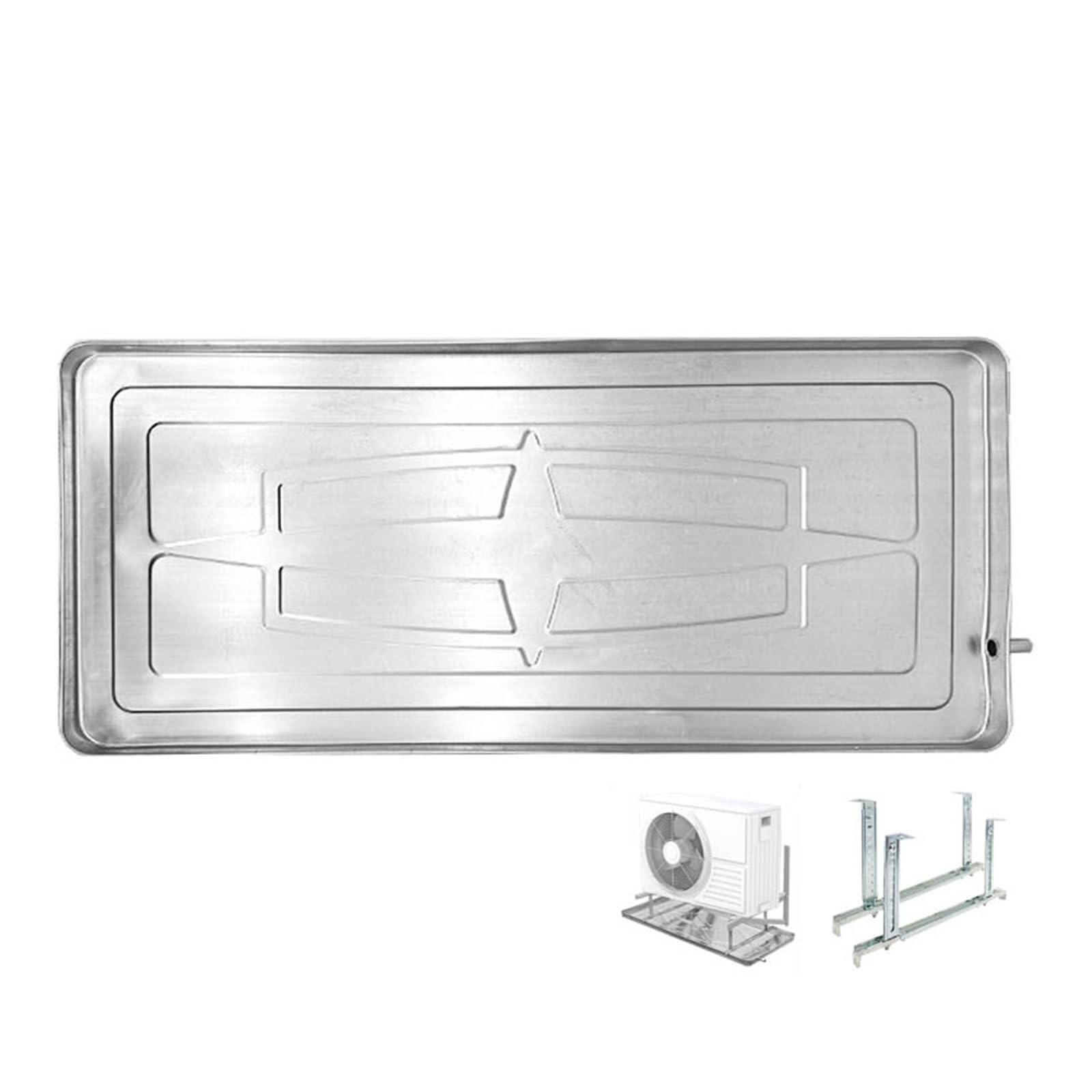 Bandeja Drenaje para Aire Acondicionado con Función Drenaje Colector Condensados Apto para Sistemas Climatización Mini Split (93x44x3cm)