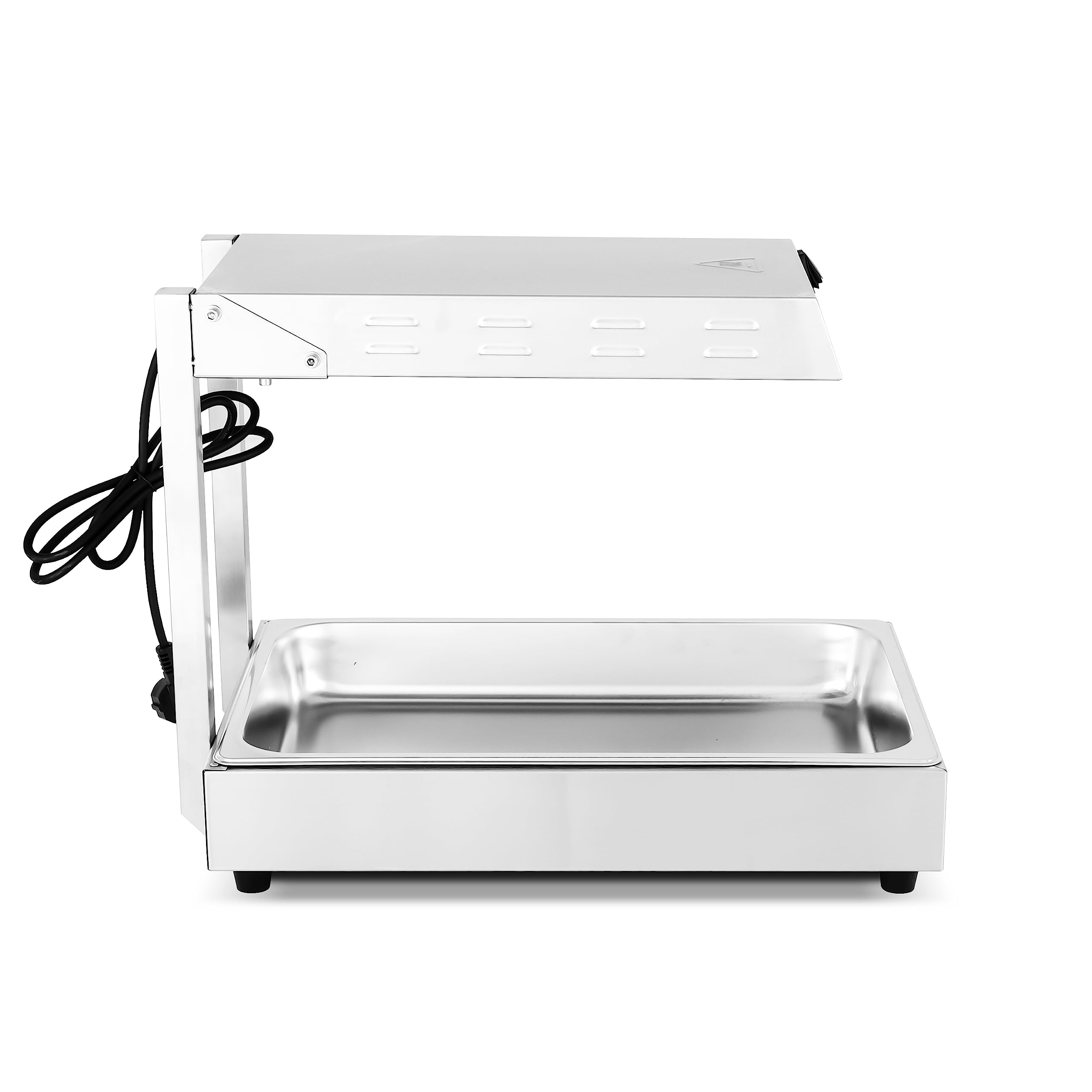 MBH - Chauffe-frites électrique 600 W inox professionnel pour hôtellerie, garde-frites industriel pour bar et restaurant.