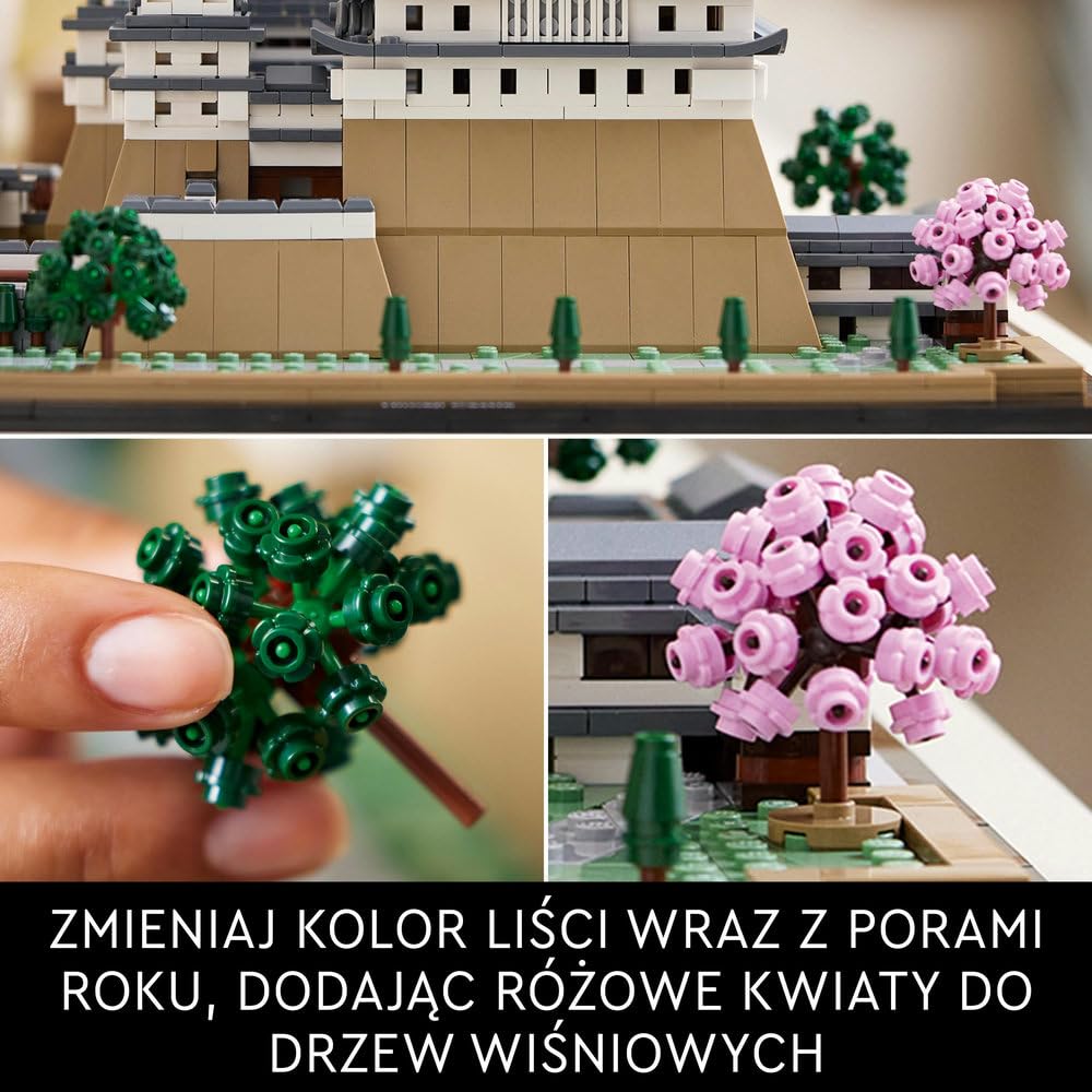 LEGO Architecture Zamek Himeji 21060 | Model architektoniczny, dekoracja do domu, prezent dla fana architektury, duży zestaw klocków konstrukcyjnych, 2125 elementów