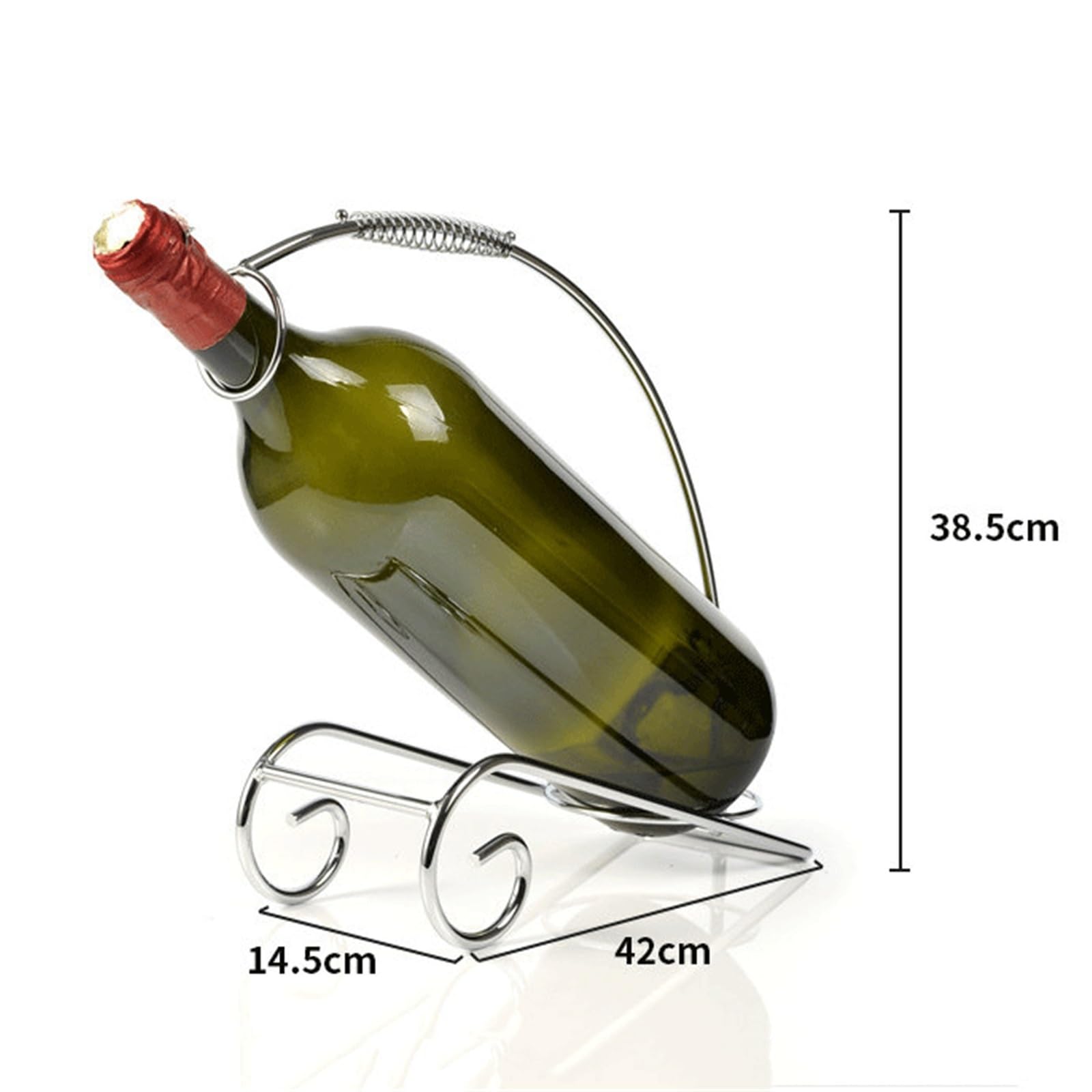 Półka do przechowywania Przenośny stojak na wino z kutego żelaza do salonu
