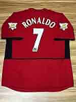 ウェア Manchester Utd 2004 CL RONALDO 7 + Patch BNWT #7 Ronaldo 2004 2006 Manchester United Home Jersey