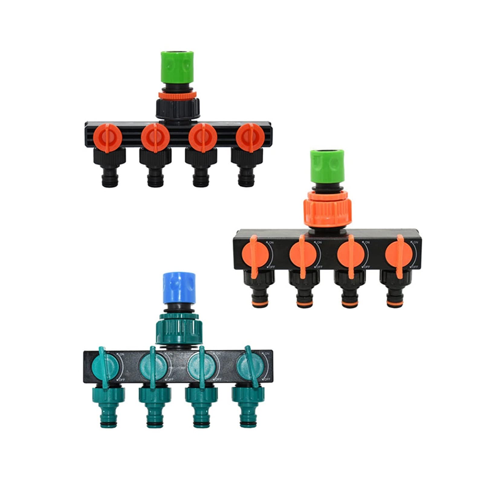 Rmzjovhow One Color Drip Irrigation Fittings Garden Water Pipe Diverter 4-Way Faucet Hose Diverter Faucet Connector G1/2 G3/4 G11pcs Plumbing Fittings