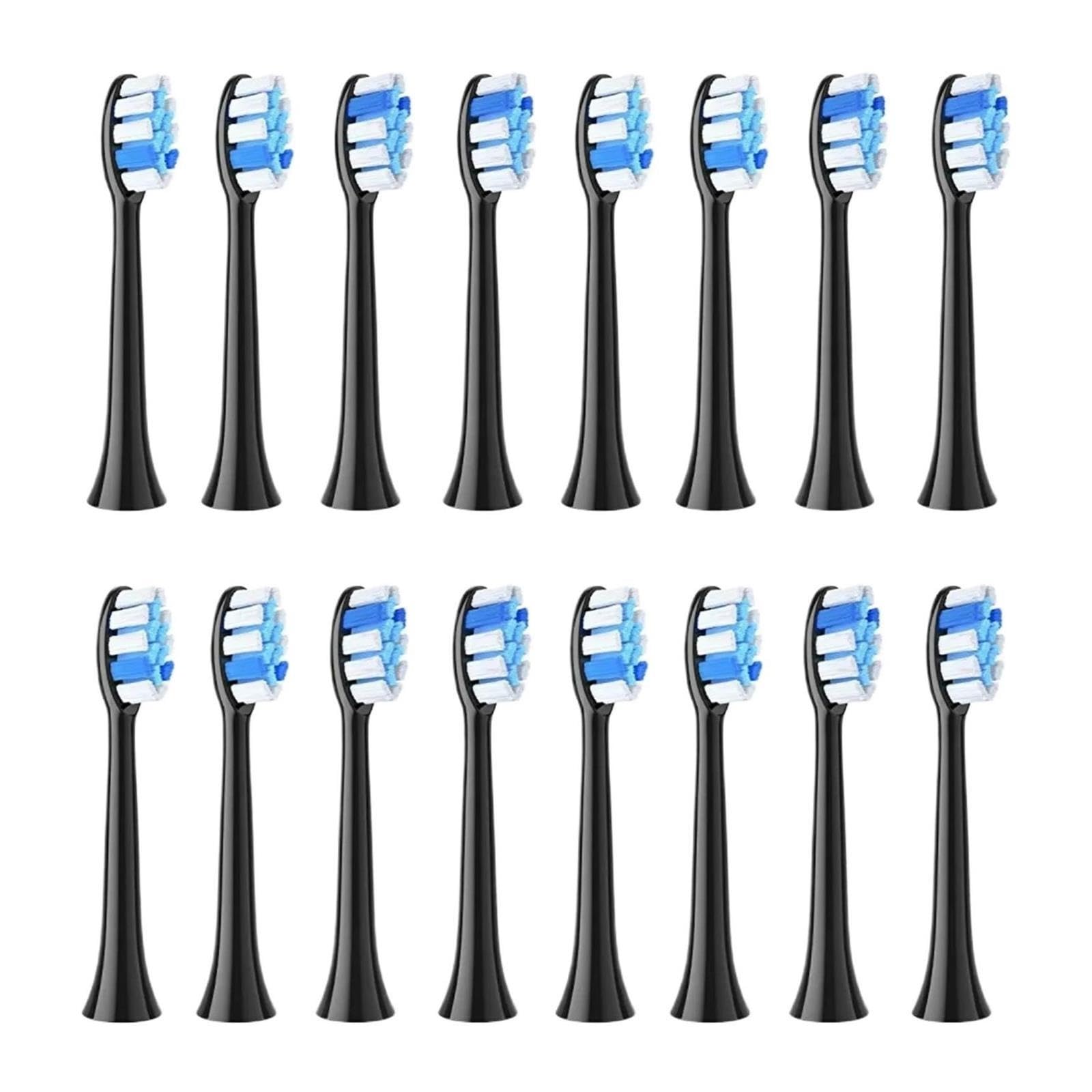 Testine, Compatibile Con Fairywill, P11 T9 P80 | Testine di ricambio per spazzolino elettrico, 4/8/16pcs(16BLACK)