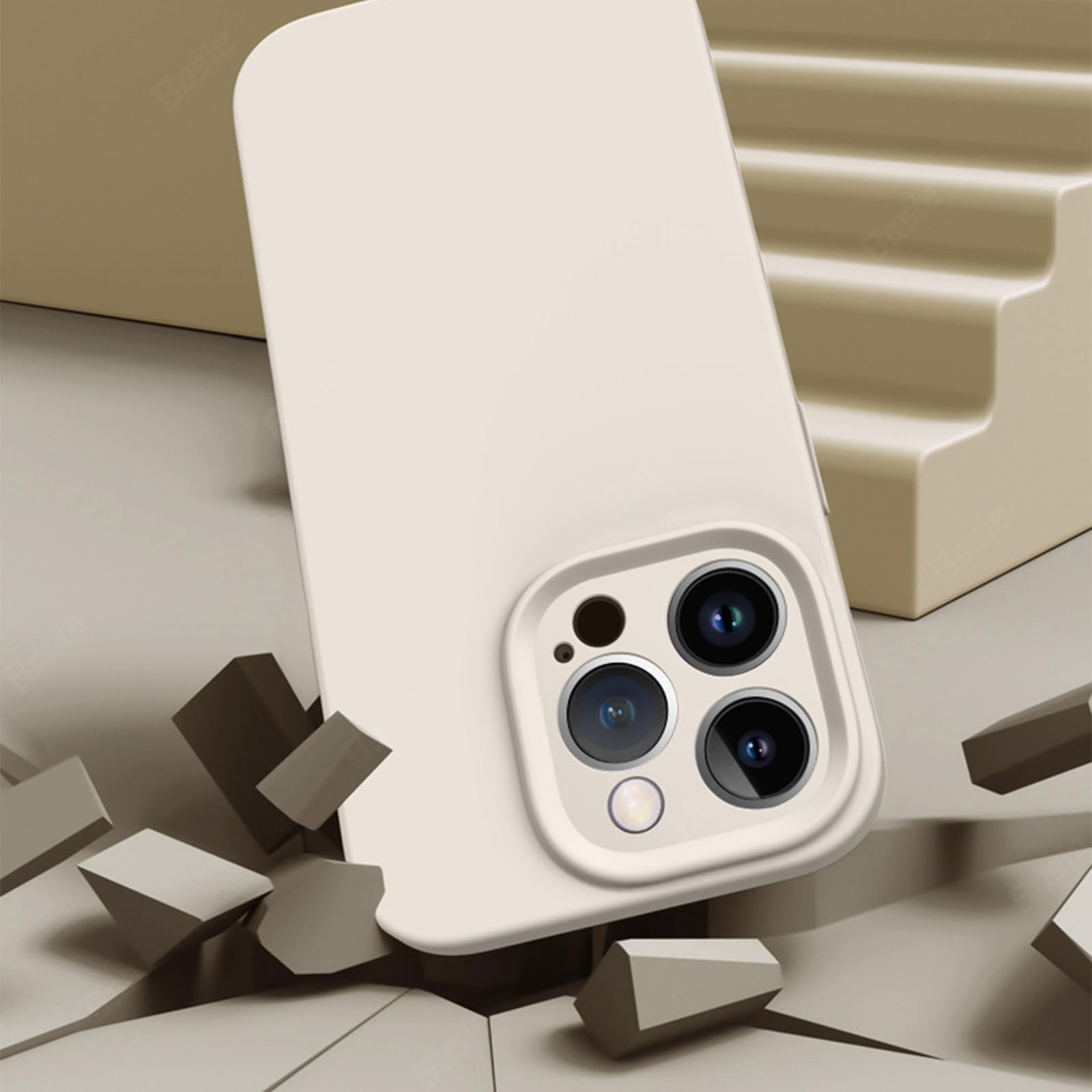 LXURY Ultra cienkie etui na iPhone'a 15 Pro Max/15 Pro/15 Plus/15, wysokiej jakości etui z płynnym silikonem z ochroną obiektywu aparatu, miękkie, nie żółknące etui, niebieskie, 38 cm