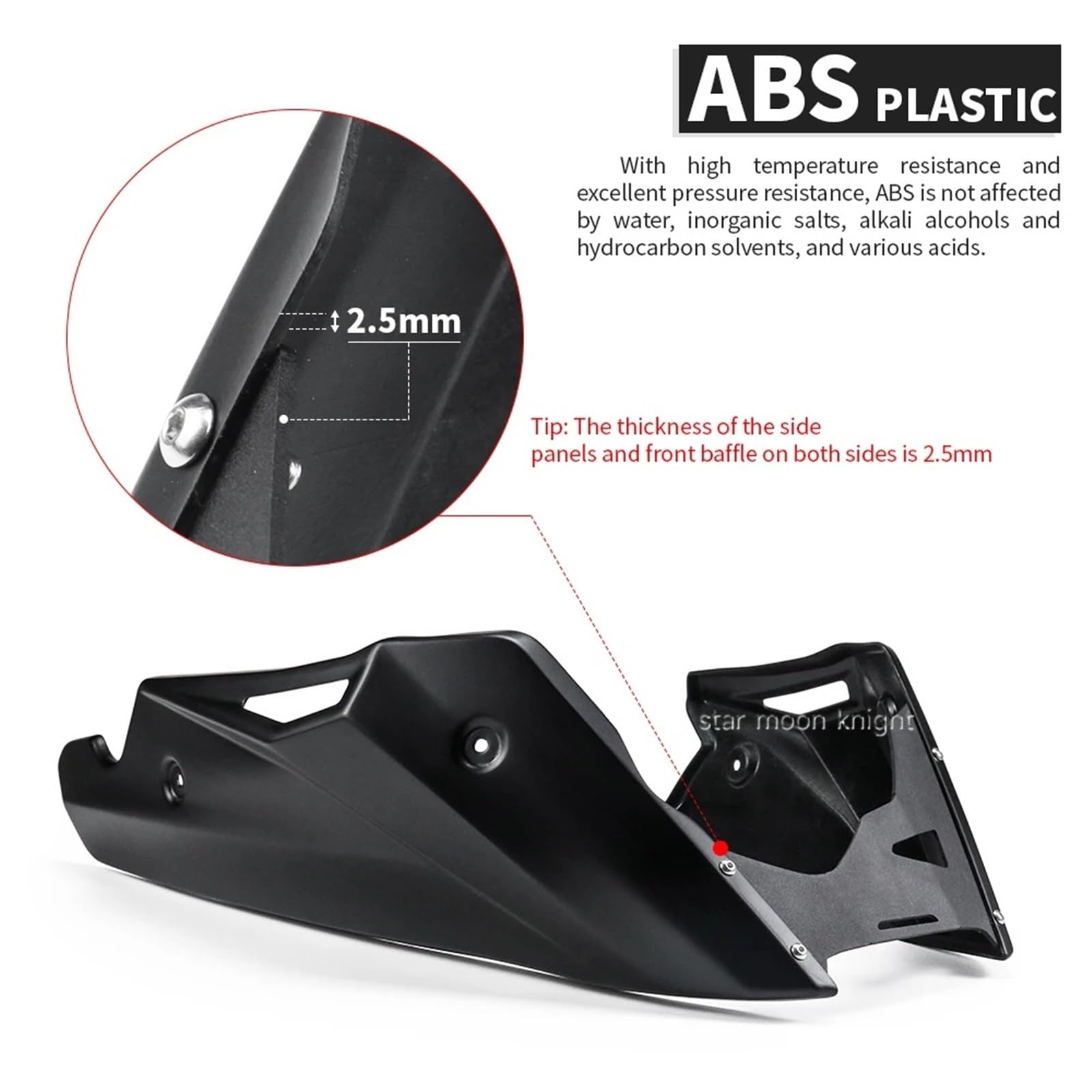 Spoiler per Labbro Adatto per Honda CB750 Hornet CB 750 2023- Accessori per motociclette Puntale Puntale Motore Inferiore Telaio Spoiler Carenatura Accessori per Motociclo(Black)