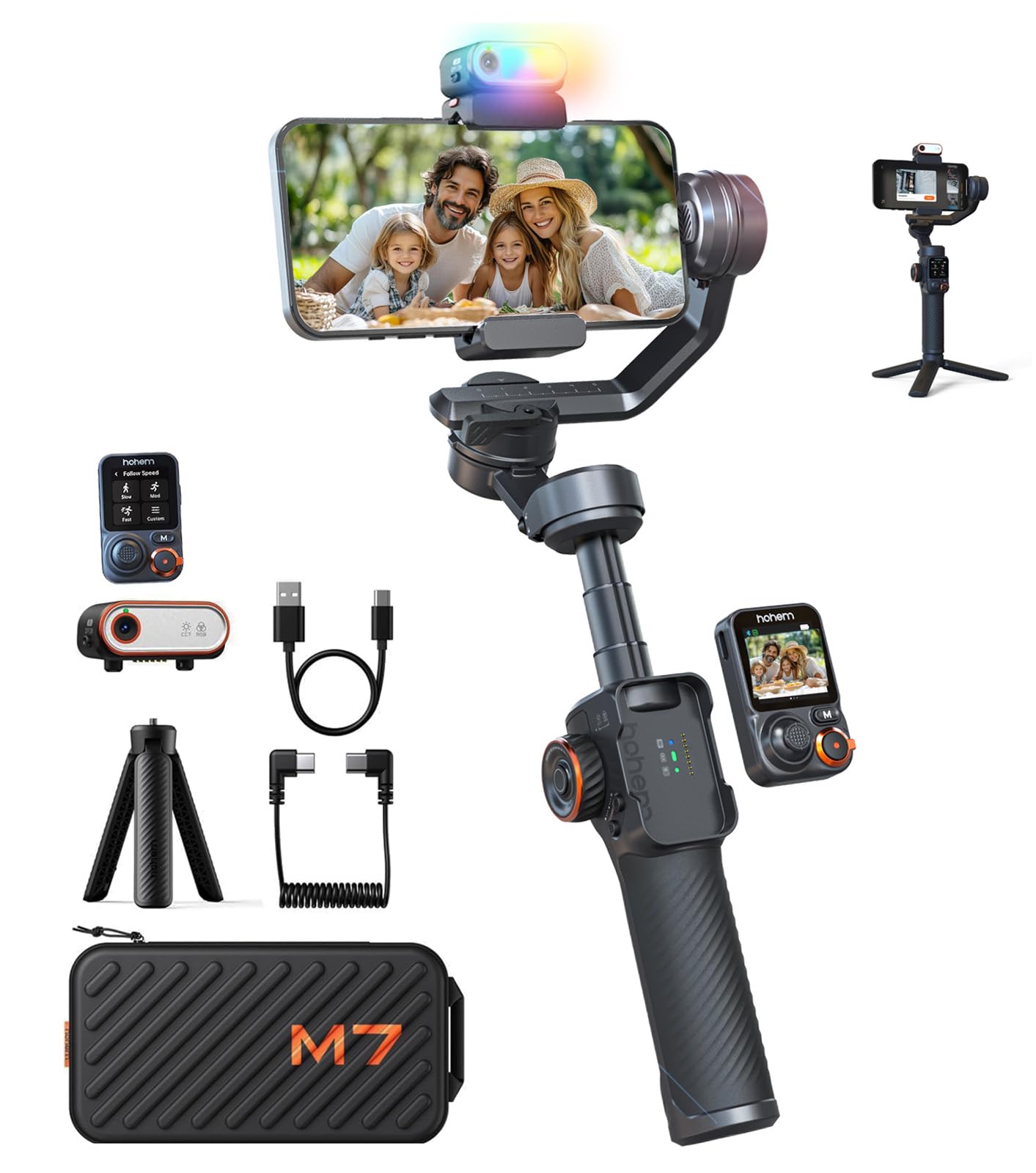 Amazon.com: hohem iSteady M7 Gimbal Stabilizer for iPhone, 3-Axis