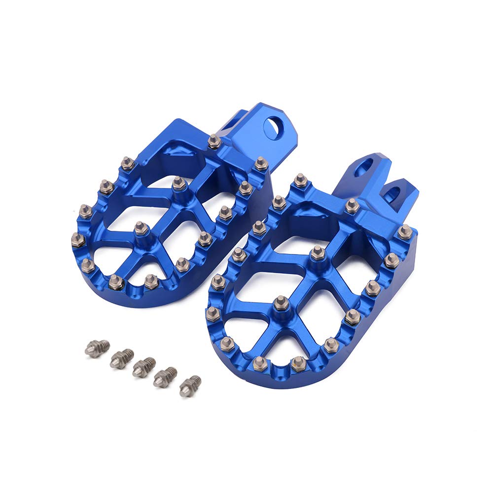 AnXin Foot Pegs Footpegs Footrest Foot Pedals Rests CNC MX For DRZ400 DRZ400E DRZ400S DRZ400SM RM125 RM250 RM250Z RMX250 Motorcycle Blue