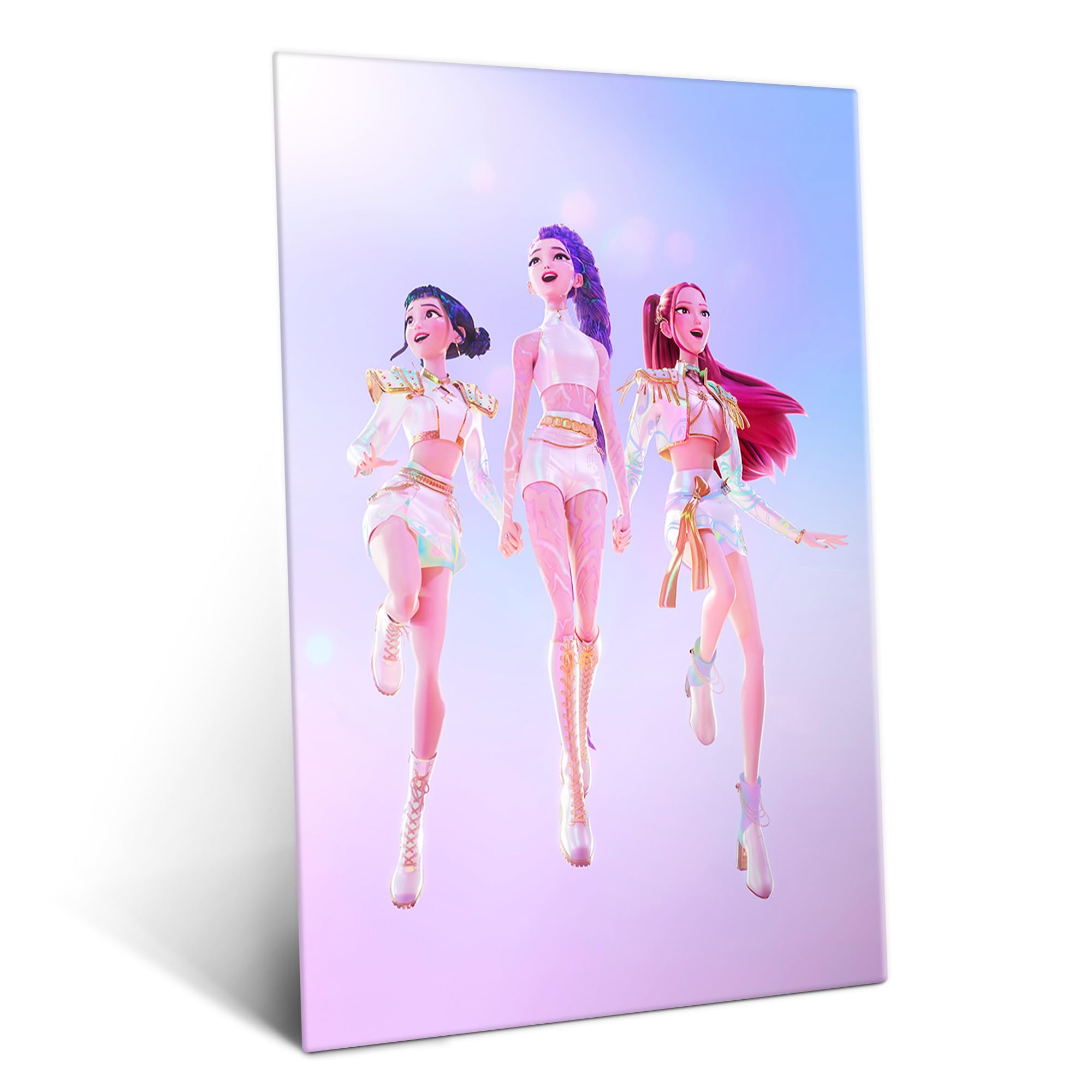 Displate Metallposter KPop Demon Hunters Wandbild - Icons of the Screen - HUNTR/X Vertical - Girls Huntrix Kpop Geschenk - Premium Wanddekoration Wand Deko Wohnzimmer Film Poster - 32 x 45 cm