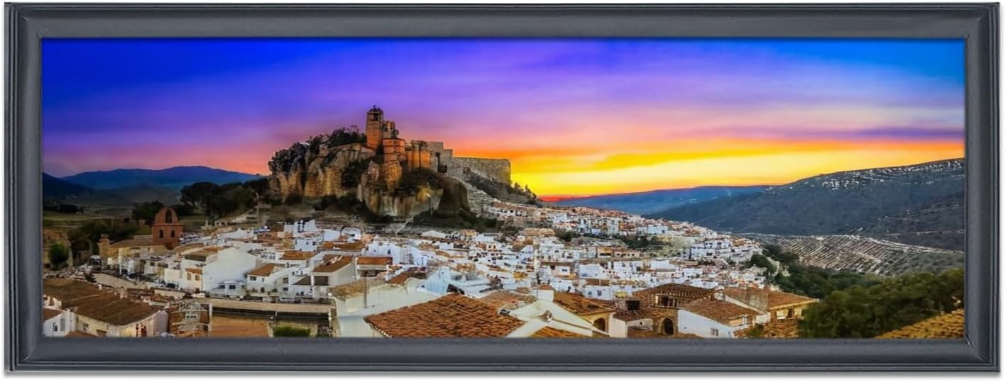 11x36 Picture Frame Solid Wood Black Suitable for Photo/Posters/Panoramic/Puzzle (C23B1136)