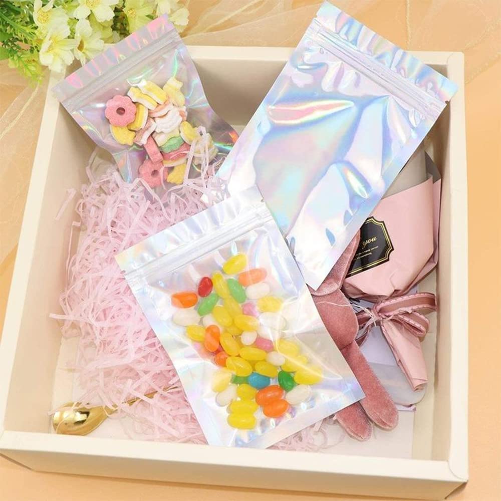 100 Sacs En Mylar Refermables Sac Zip-Lock Étanche Aux Odeurs Sac De