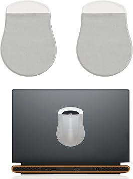 2 Pack Wireless Gray Mouse Holder for Laptop Stick On, MouseTravel Case, Stick-On Mouse Pouch for Computer Laptop Office Gray