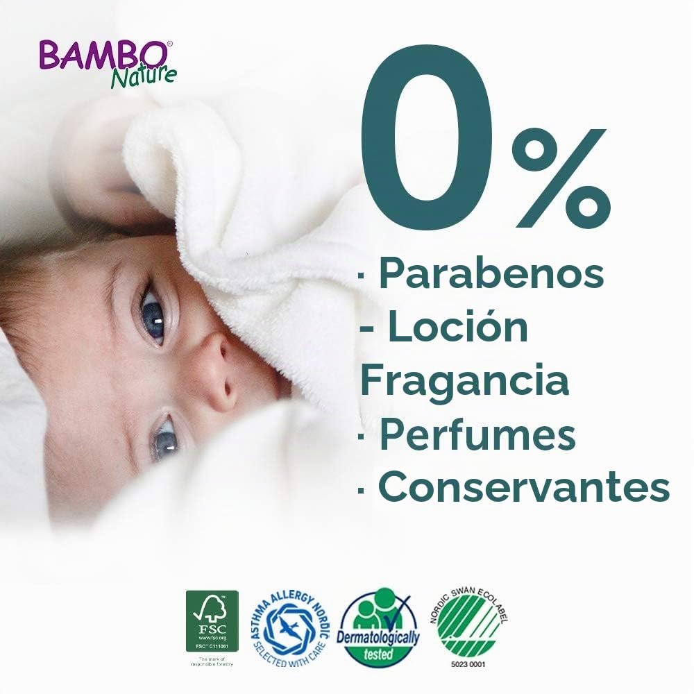 Pañales Bebé Bambo Nature Talla 1 – 2 a 4kg (PACK 6 x 22 UN)