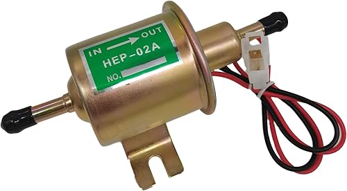 HEP-02A 12V Bomba de combustible eléctrica de metal sólido de gasolina 12 voltios reemplazo para motocicleta carburador ATV camiones barcos para