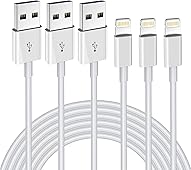 iPhone Charger Cable 3Pack 6FT/1.8M MFi Certified Lightning Cable Fast Charging Cords Apple Charger Compatible with iPhone 14 13 12 11 XS XR X Pro Max Mini 8 7 6S 6 Plus 5S SE iPad iPod AirPods