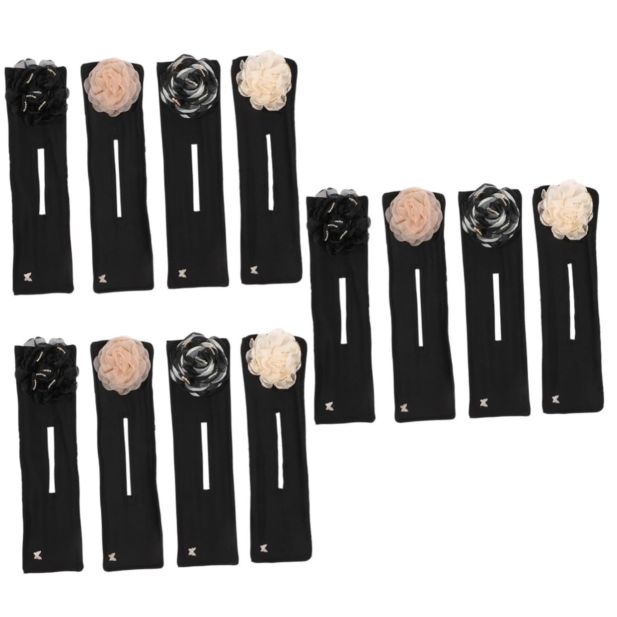 Healeved 12piezas Moldeador De Moño Floral Para Hacer Peinados Herramienta De Decoración De Cabello Para Mujeres y Niñas Para Yoga Fiesta y Deporte