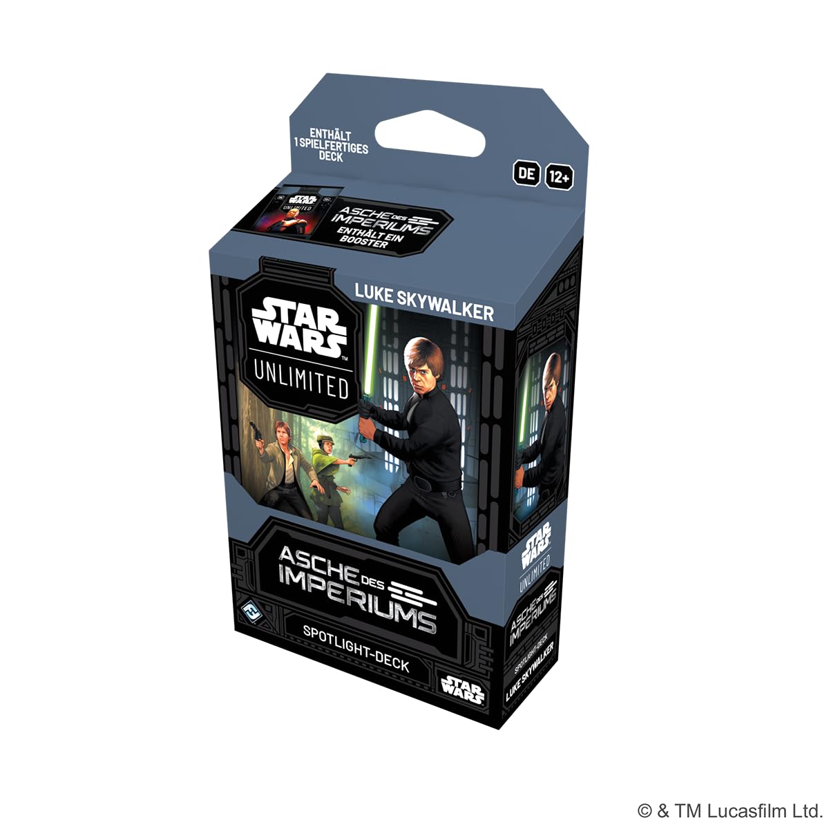 Asmodee - FFG - Star Wars: Unlimited Trading Card Game - Cenizas del Imperio - Booster Display 6 Starter Decks: Luke Skywalker & Imperator Palpatine - TCG, Edad 12+, 2+ Jugadores, 20 Minutos, alemán