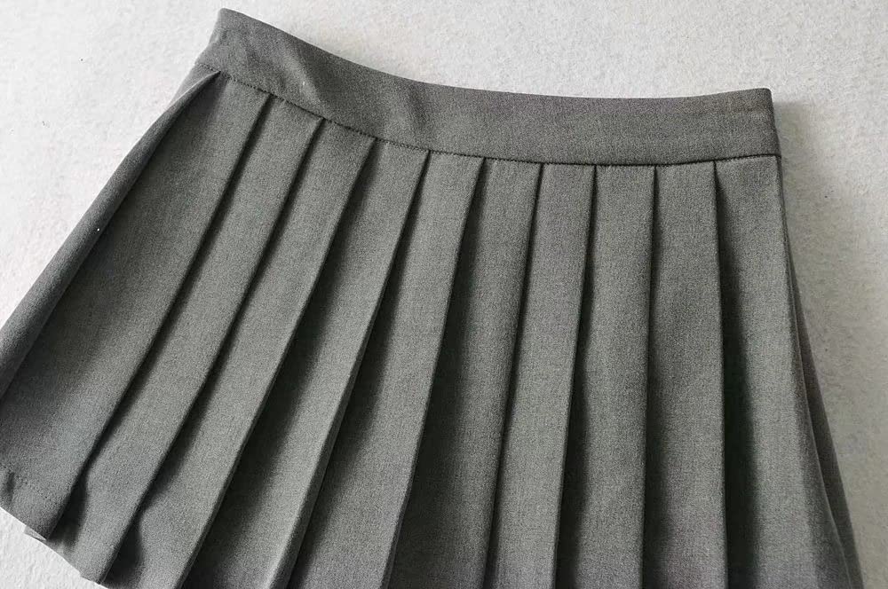 OZEO Röcke Für Damen,Damen-Minirock Mit Hoher Taille, A-Linie, Plissierter Regenschirmrock, Sommer, Lässig, Sport, Tennisrock, Einfarbig, College-Premium, Mit Rüschen Besetzt, Kurzer Rock Für Mädch