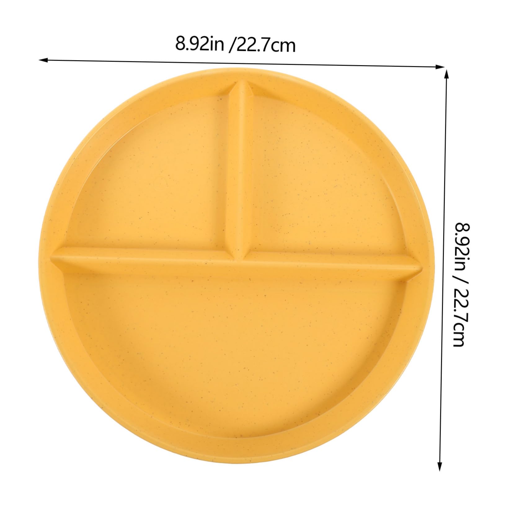 STOBAZA 4Pcs Reusable Sectioned Plates Unbreakable Compartment Dinner Plates Microwave Safe Lightweight Portion Control Plates for Adults for Parties