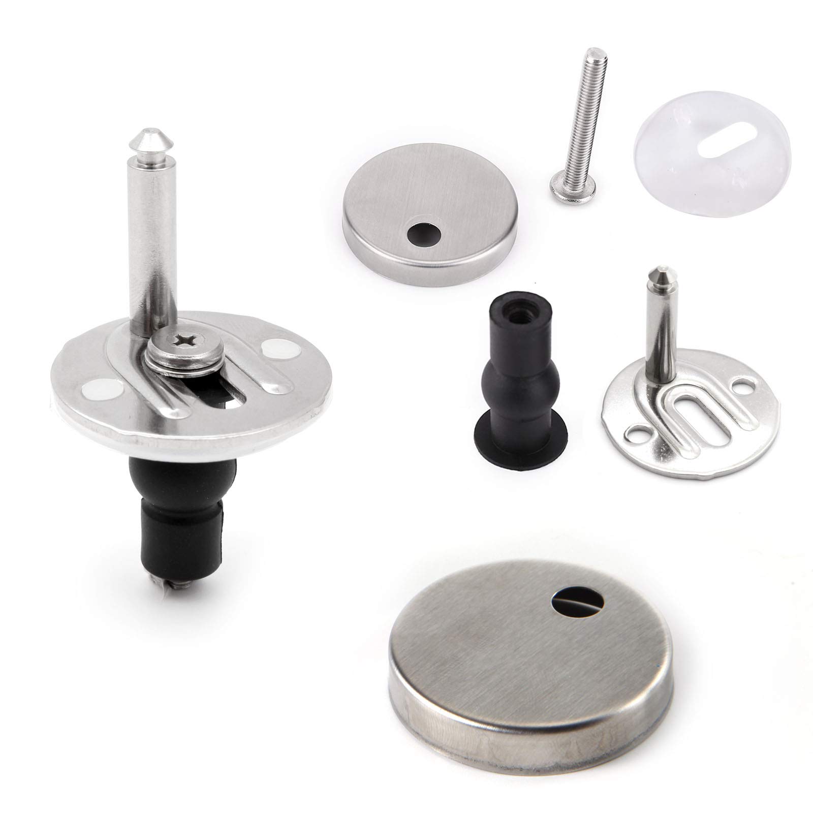 Set Di Fissaggio Per Sedile WC Universale - In Acciaio Inox E Plastica