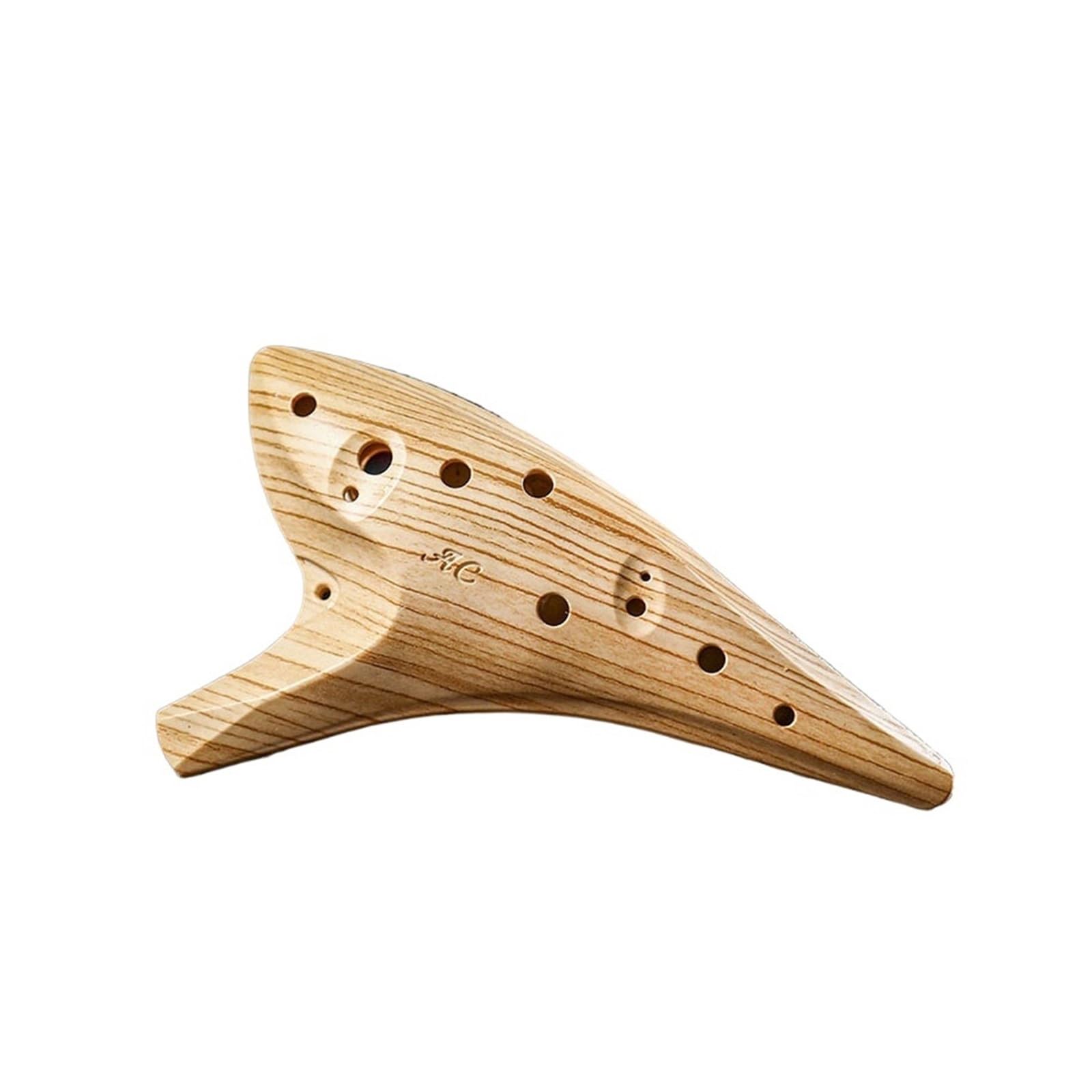 Ocarina 12 Trous Dédié Milieu De Gamme AC Tune Imitation Bois Résine Instrument Débutant Poterie Xun ocarina Instrument À Vent Portable(White Pine)