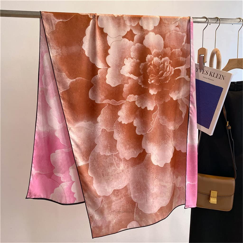 Pañuelo Estampado de Doble Cara for Mujer, Chal, Bufanda Larga de Seda, pañuelo for la Cabeza for Mujer, Banda for el Pelo Nueva, pañuelo for la Cabeza