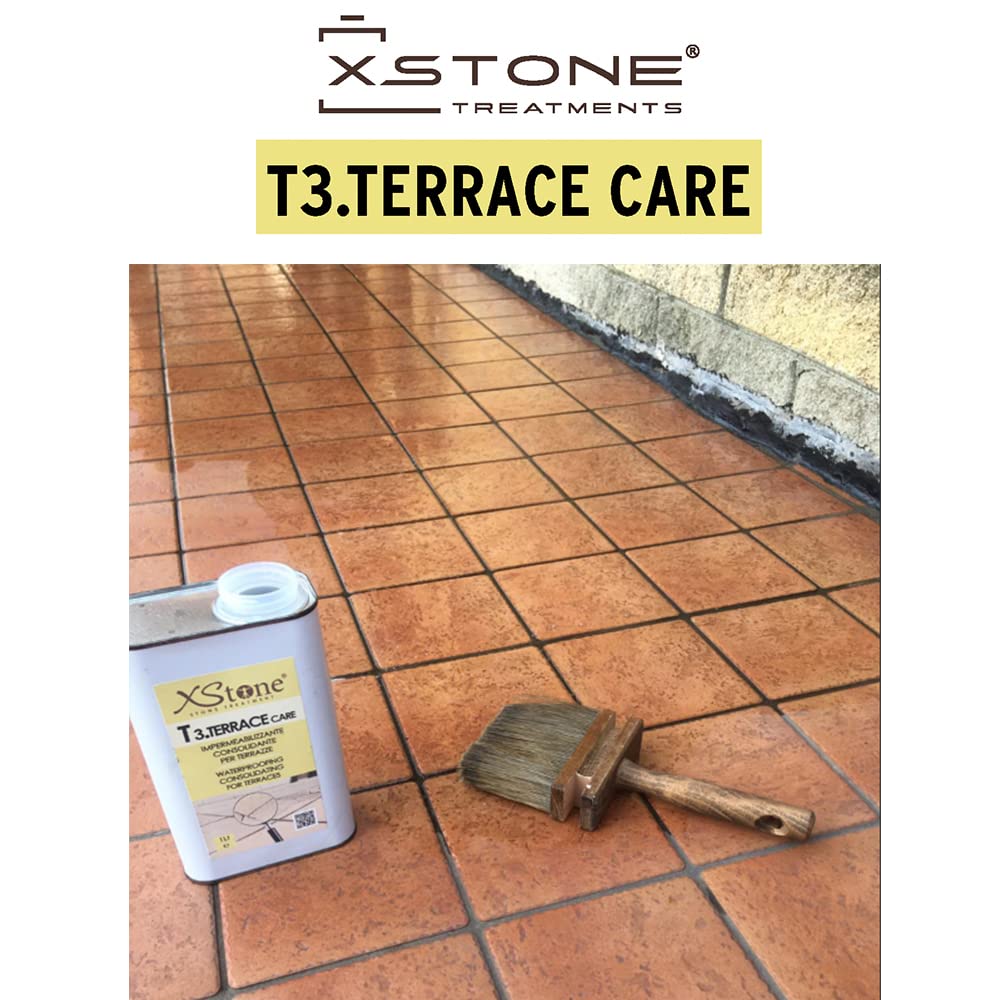 ANTIINFILTRACIÓN Consolidante hidrofugante para TERRAZAS en piedra natural, etc. PREVIENE EL MOHO, Pack 3 x 1 Litro