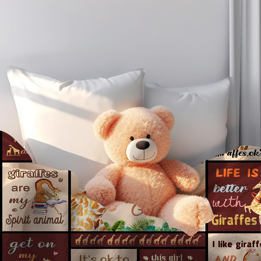 Giraffe Blanket Gifts for Women,Flannel Giraffes Throw Blanket Funny Giraffe Stuff Animal Decor Blanket Gifts for Adults Kids Girls Boys Giraffes Lovers 50"x40" - Image 4