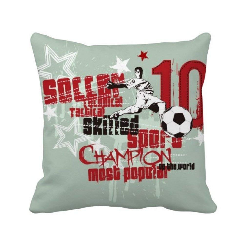 Oreiller de canape football graffiti coussin de decoration
