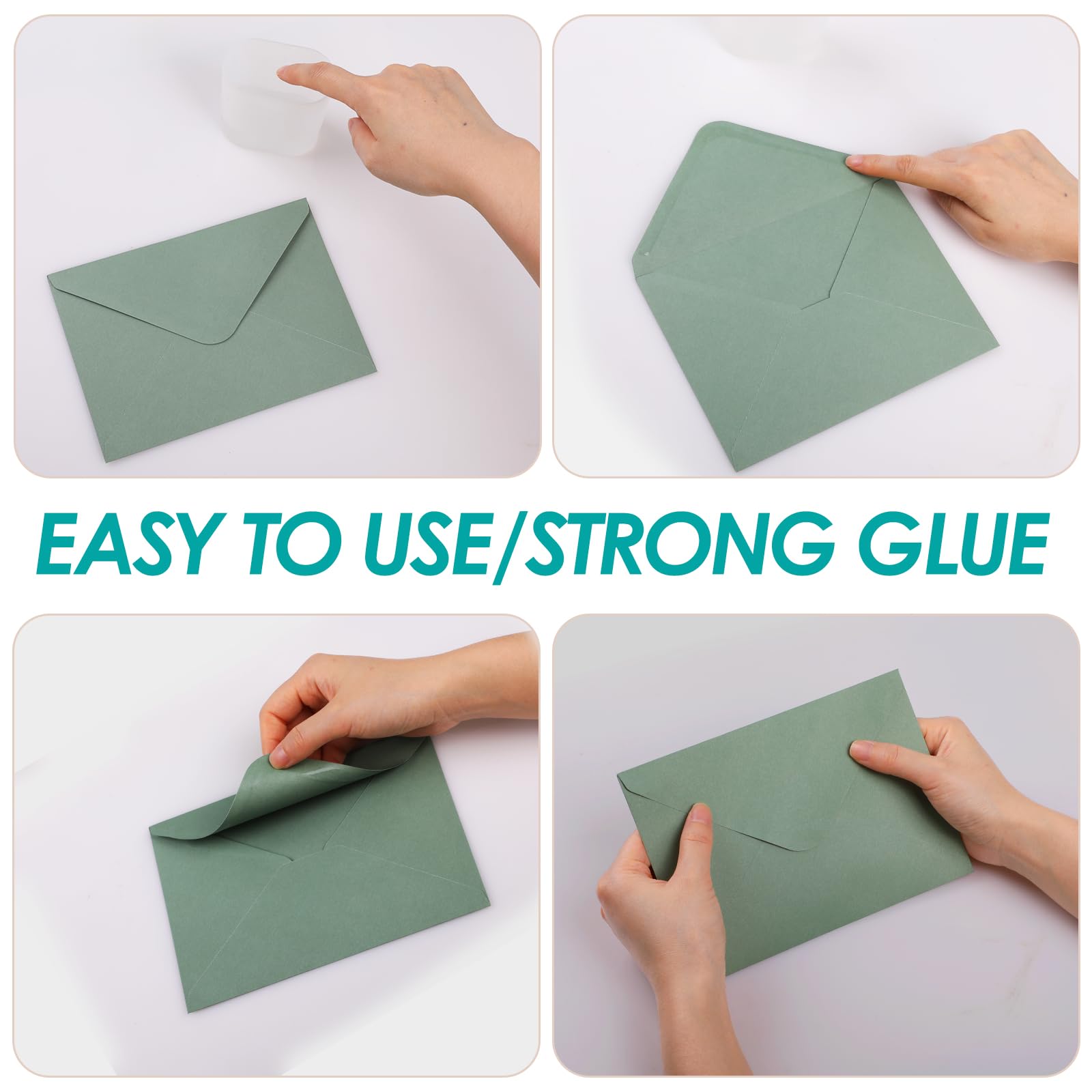 GeeRic 50 Pack Kraft Envelopes Self-Sealing (Size: 185x131mm) - Image 3
