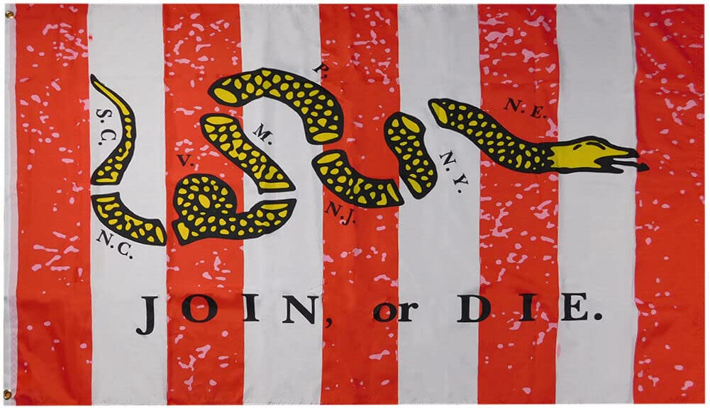 New 3x5FT Join or Die Flag Revolutionary Ben Historic History Colonies