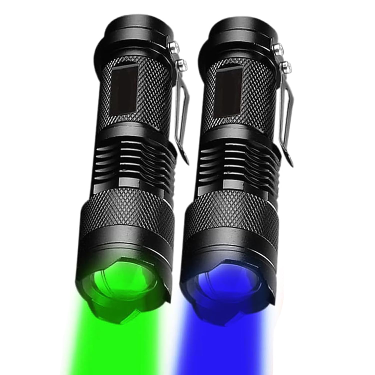 Amazon.com: MODOAO 2 Pack Mini Flashlight with Clip Green/Red/Blue