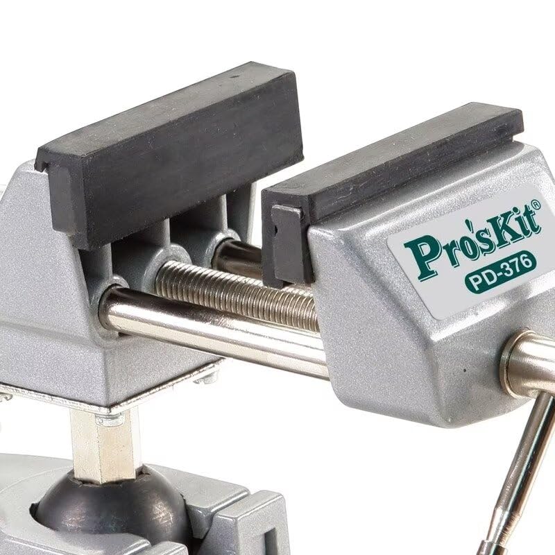 PD-376 Przyssawka próżniowa uniwersalne szczypce robocze imadło stołowe 6 1/4" (158 mm) trójkątna podstawa przesuwna gumowa szczęka