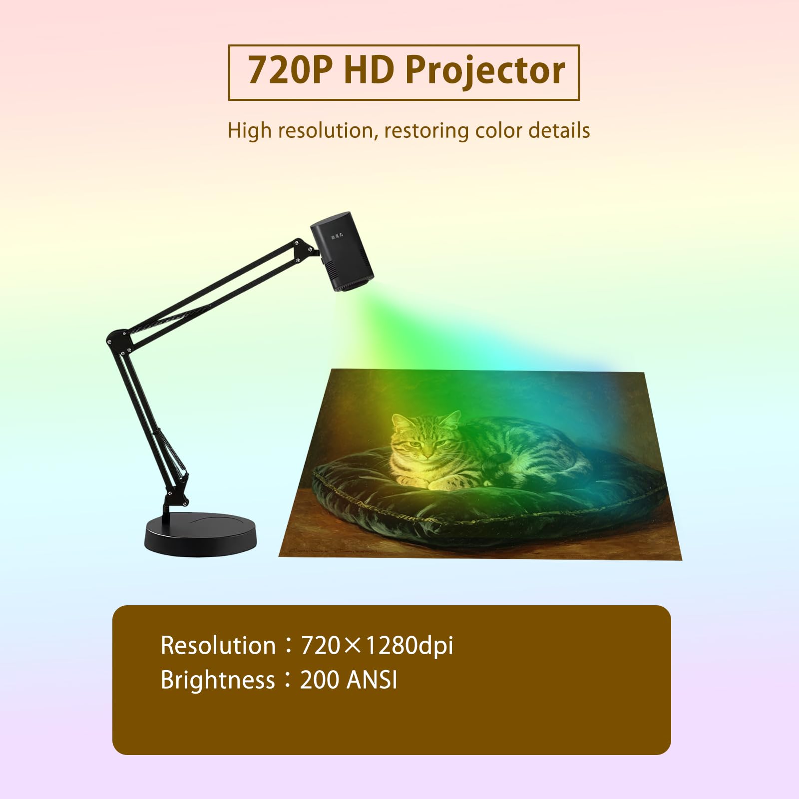 Buhelyc Projecteur Intelligent Outil D'aide Au Dessin Lampe de Projection d'art Portable Projecteur de TraçAge pour Le TraçAge de Peinture