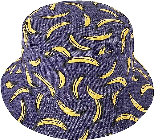 Ihauiue IHA-PM-XJ-NV Novelty Fruit Print Bucket Hats Summer Fishing Cap Reversible Packable Sun Hat cover