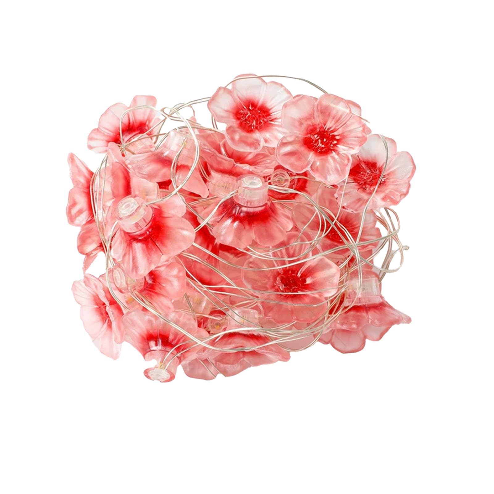 PLUSHCEWT Cherry Blossom String Lights 2M 20 LED Pink Flower Fairy Lights for Girls Bedroom,Indoor,Outdoor,Wedding,Garden & Party Cherry Blossom Decorations