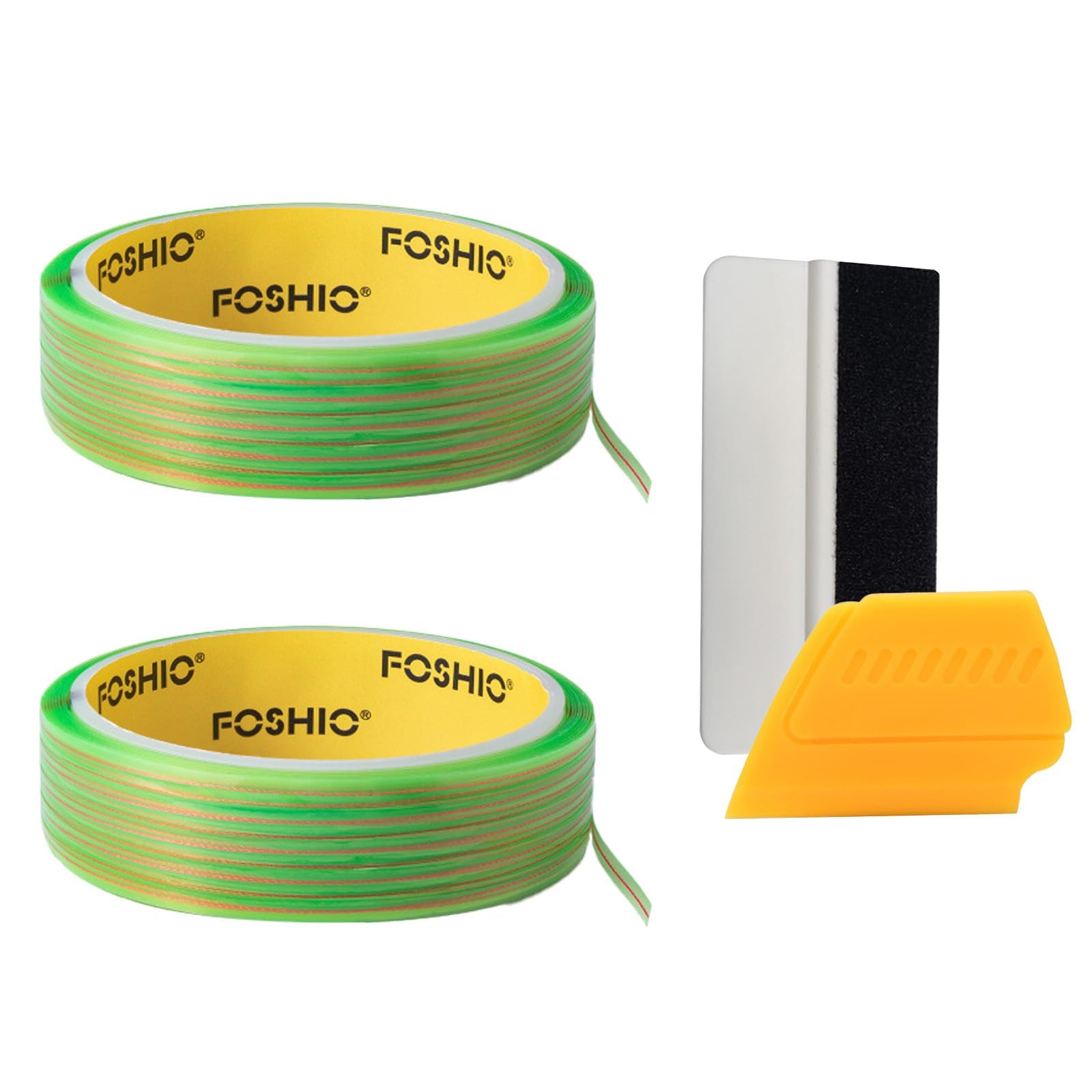 2PCS 5M Knifeless Tape Kit with 4 Squeegees, Vinyl Wrap Finish Line Tool