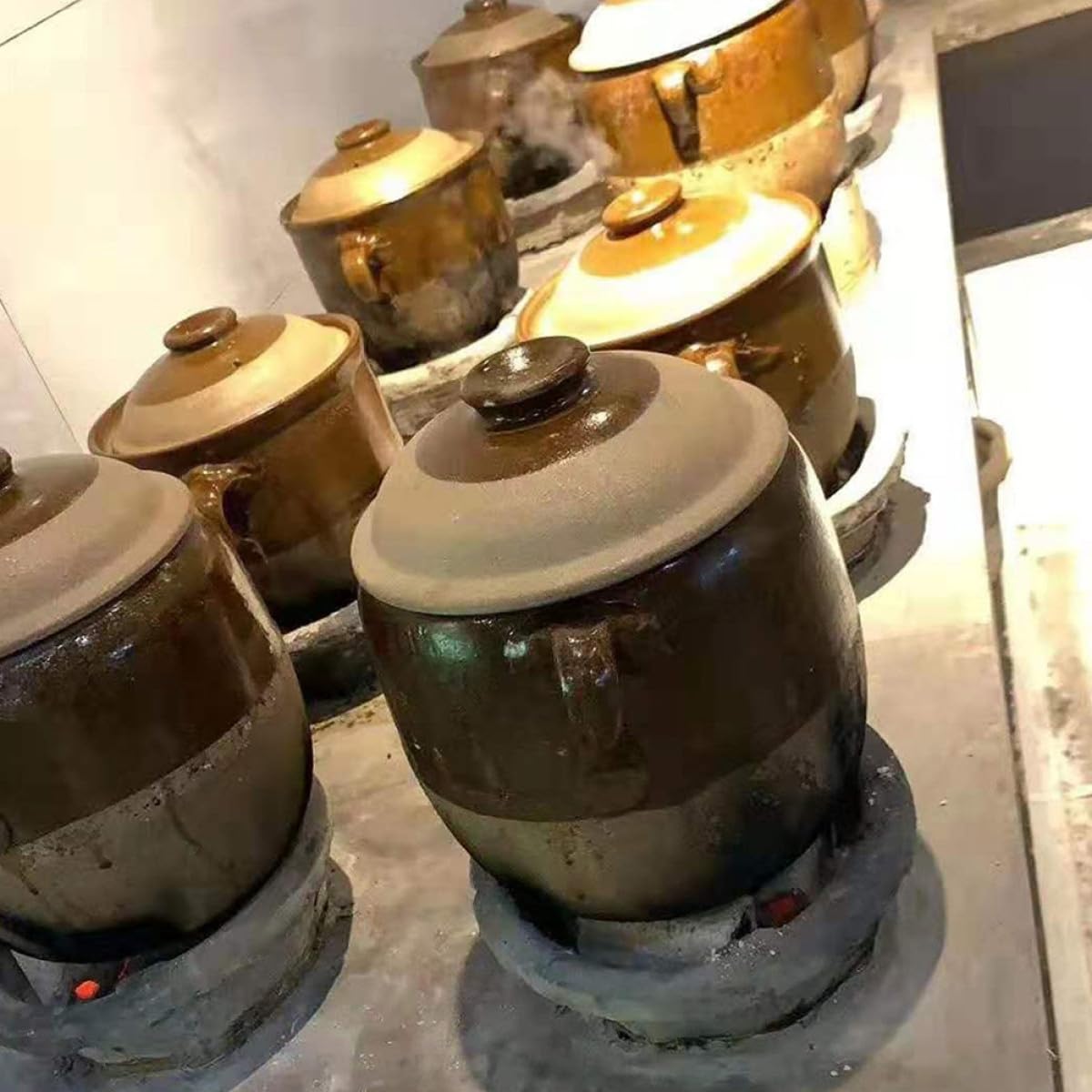 TIDTALEO Cazuela de Barro de 2l Doble Asa, Loza de Calidad Calentamiento Uniforme y Antiadherente Adecuado para Utensilios y Complementos de Cocina