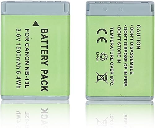 Miniatura 3 de Batería NB-13L, compatible con Canon PowerShot SX740 HS, G1 X Mark III, G5 X, G5 X Mark II, G7 X, G7 X Mark II, G7 X Mark III, G9 X, G9 X Mark II,