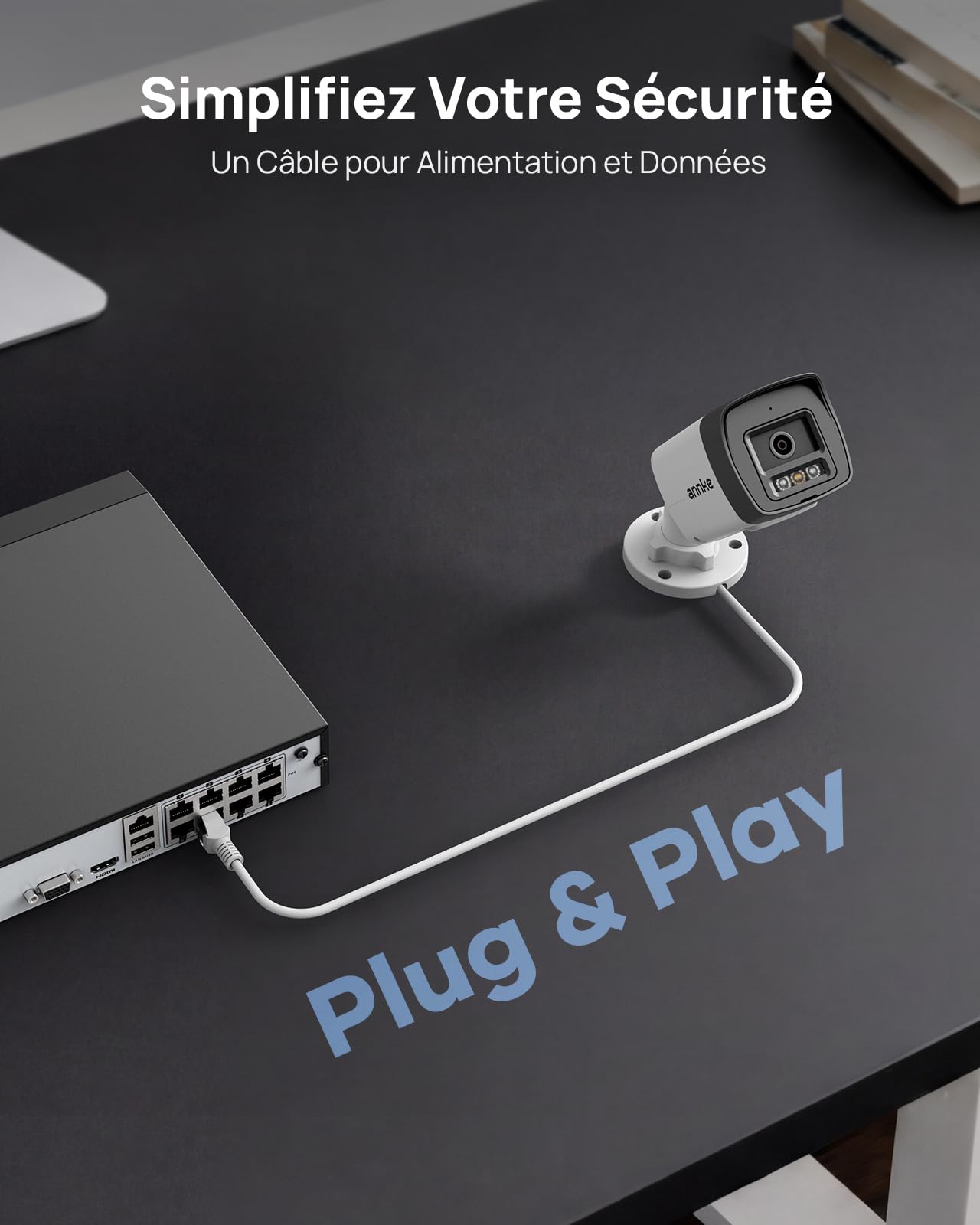 ANNKE Caméra Bullet IP PoE 3K HD pour Intérieur et Extérieur