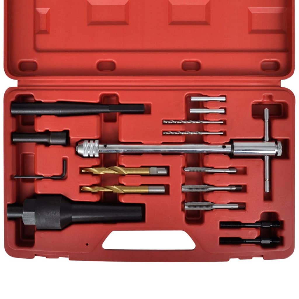 vidaXL Set di riparazione del filo di rimozione della spina di incandescenza per Audi Seat VW Mercedes Opel Set di riparazione della parte del veicolo Attrezzatura del garage Strumento manuale
