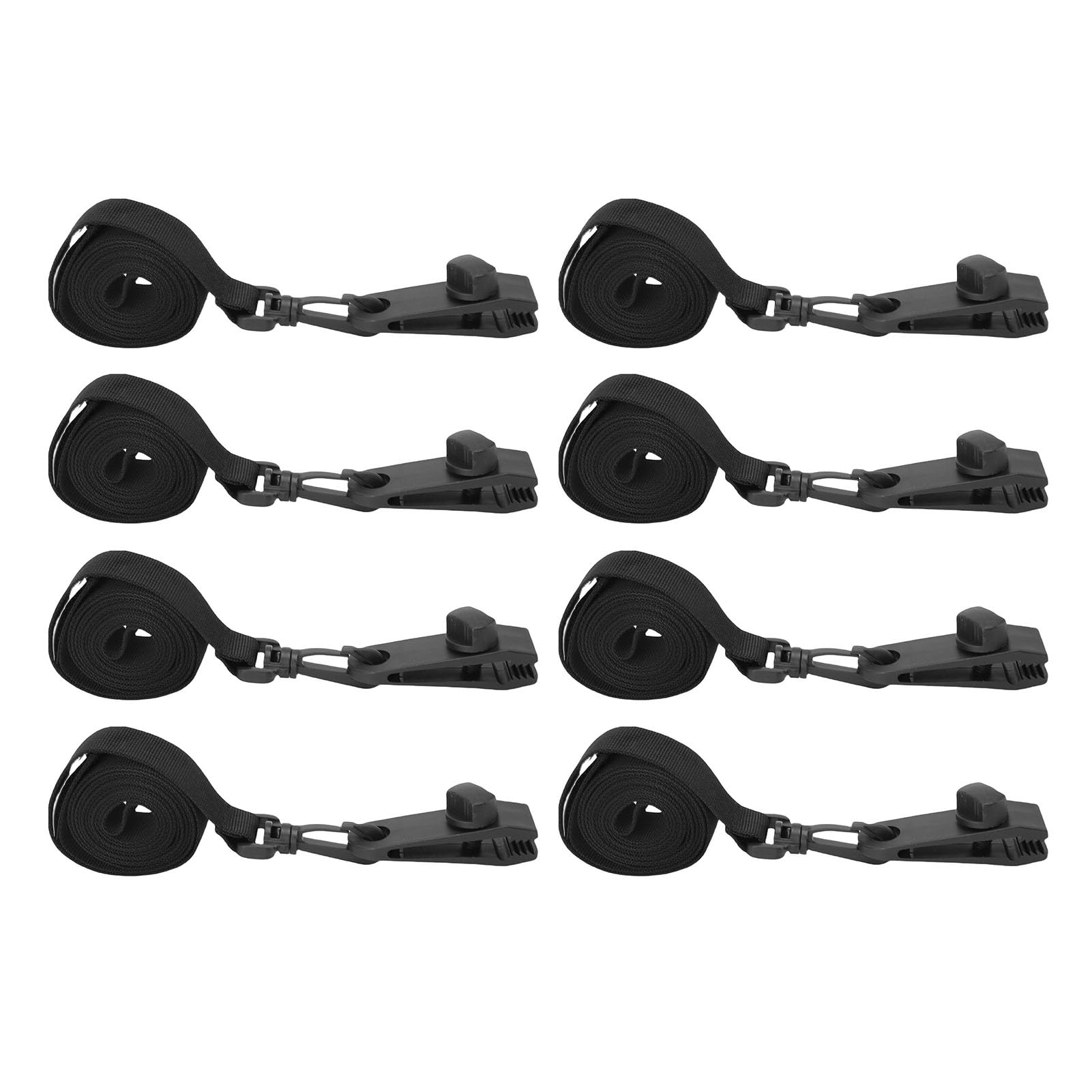 Kit de moulinet de bâche de piscine 16 pièces 8 sangles de serrage Installation sans effort Fixation de couverture – Verrouillage serré sans dommage pour piscine creusée