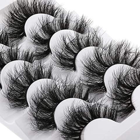 ALICROWN Eyelashes Dramatic Wispy 5 Styles Lashes Pack 3D Volume Lightweight Handmade Fluffy Eyelashes 5 Pairs Pack Cover