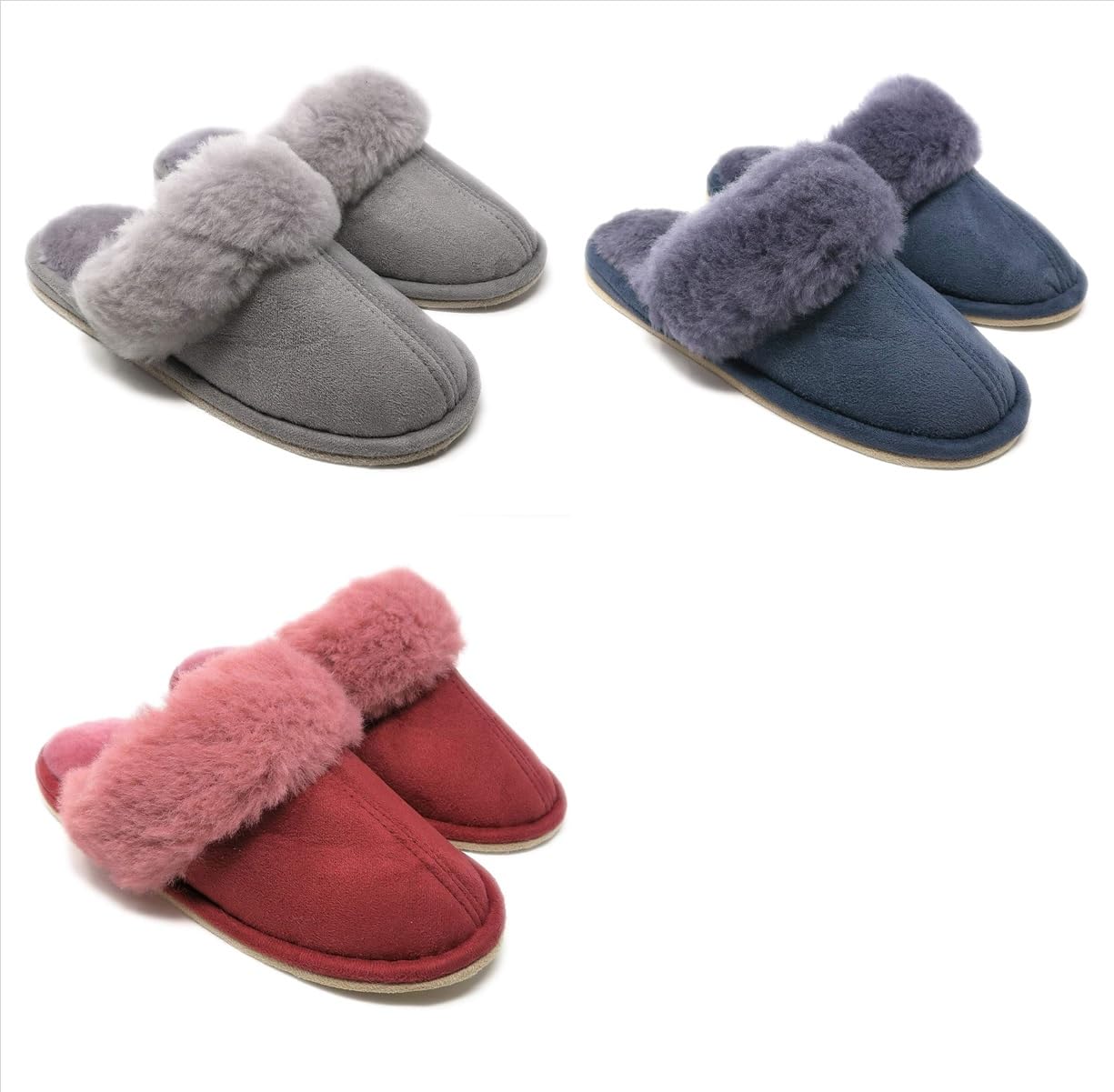 Amazon.co.jp: FURFURMOUTON 洗える 北欧 天然羊毛スリッパ ムートン