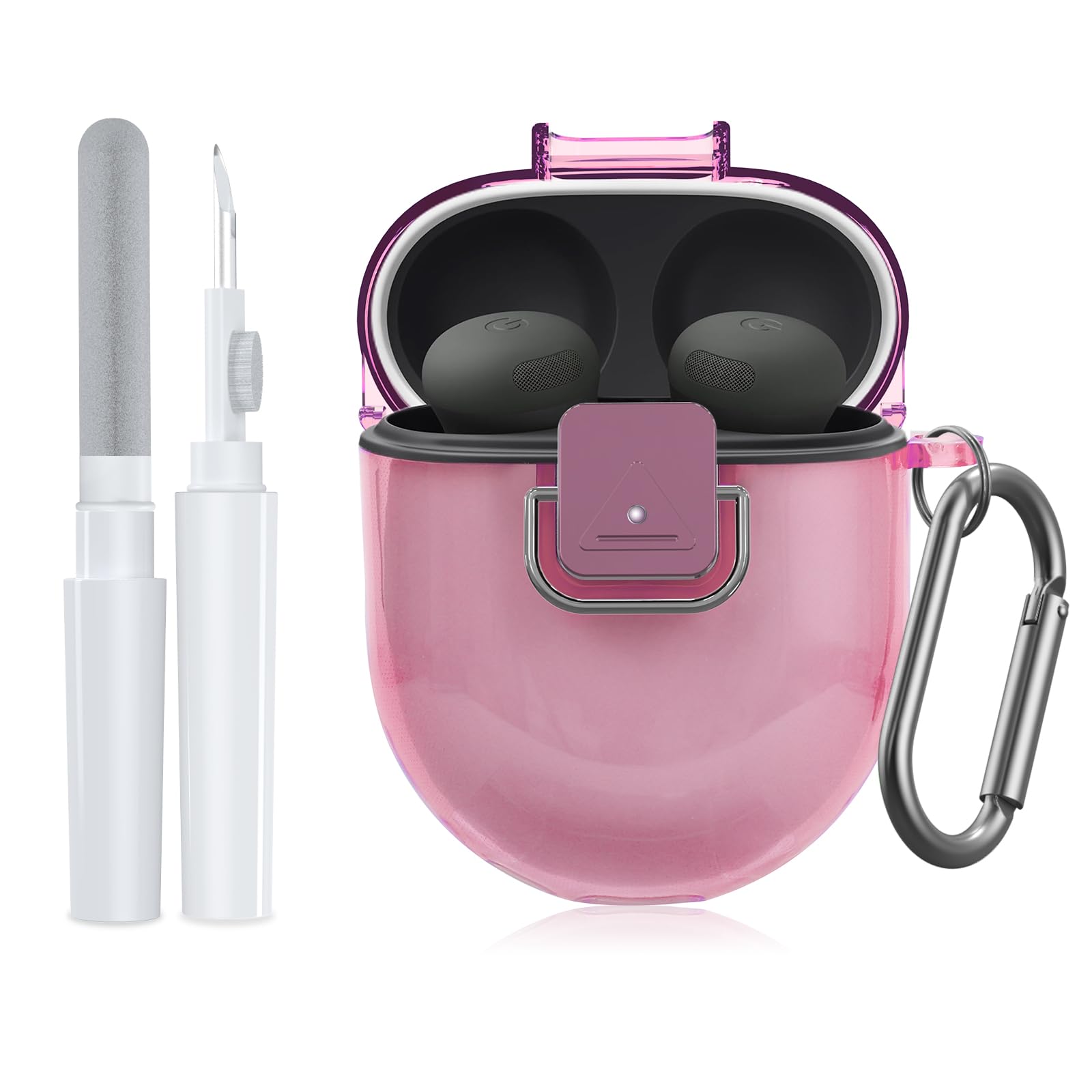 Amazon.com: for Google Pixel Buds Pro 2 Case Cover with Lock Clip