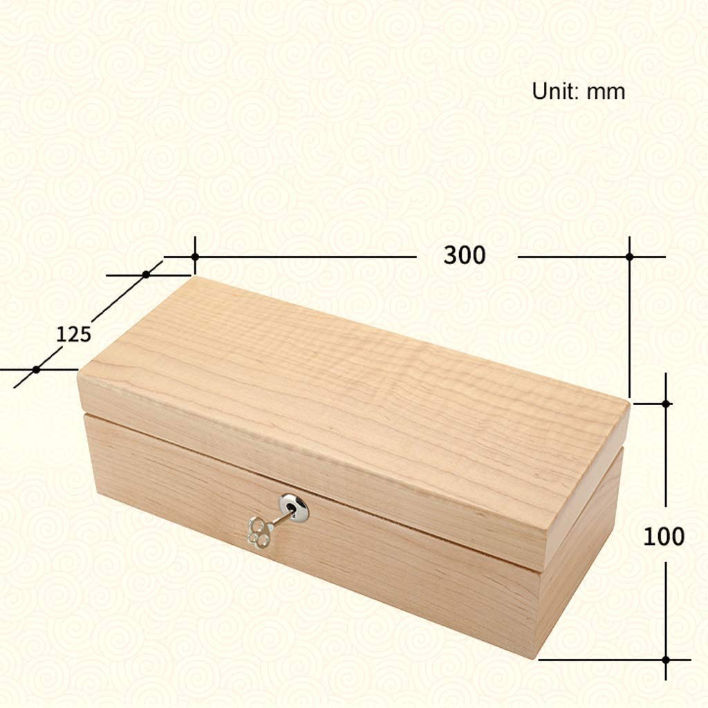 XBTGS Schmuckkästchen - Executive Uhrenetui mit 6 Fächern, Uhrenetui aus Holz, Uhren-Organizer, Schmuck-Aufbewahrungsbox