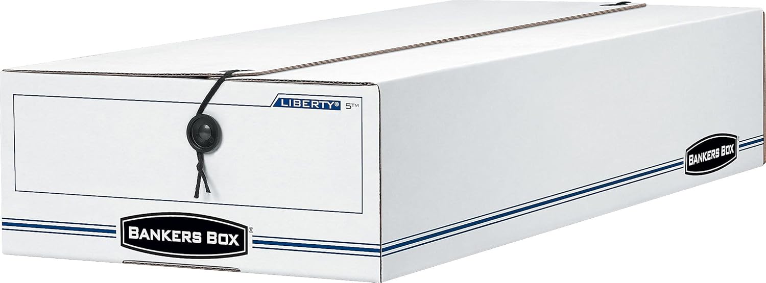 Bankers Box 00002 Check/Deposit Slip Size Storage Box, 9 x 23 x 4, 12/Carton